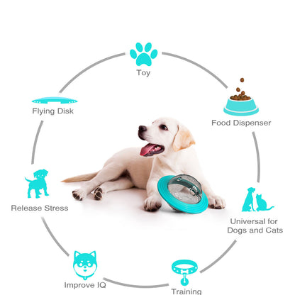 Dispensador de alimentos Frisbee para mascotas